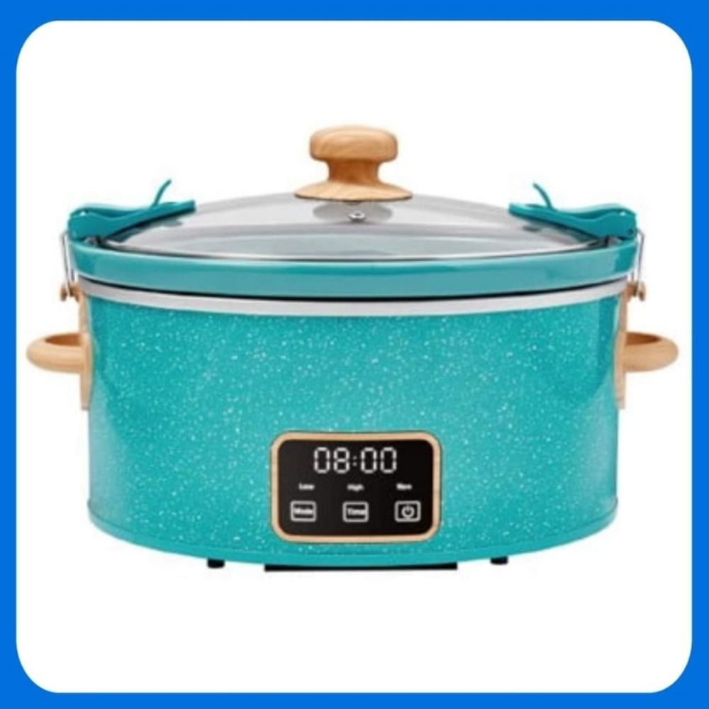 ❤️ New Pioneer Woman 6 Qt Digital Teal Slow Cooker